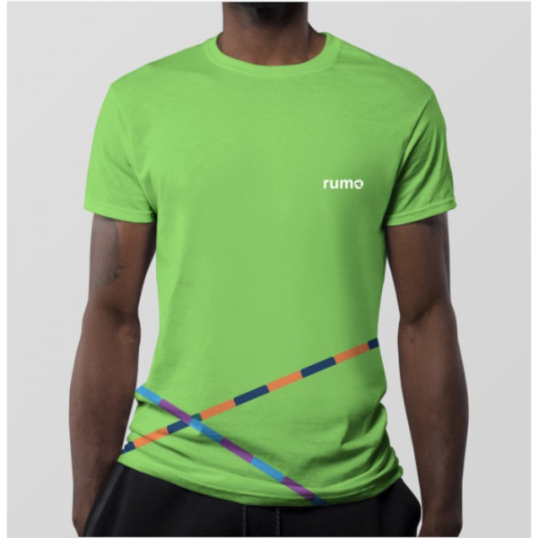 Camiseta Verde Estampada 