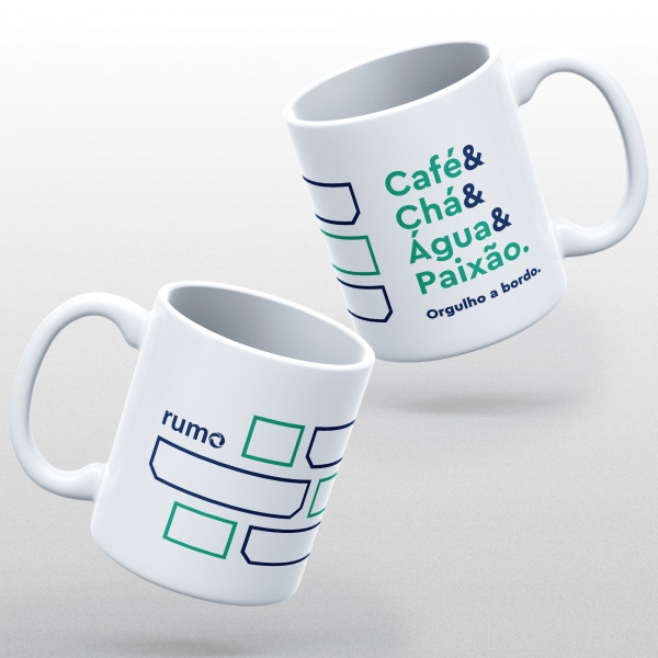 Caneca Rumo Vagões Texto