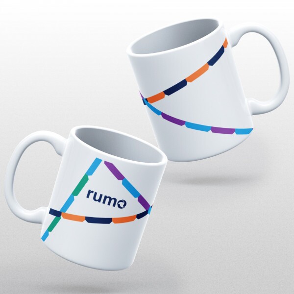 Caneca Rumo Trilhos Coloridos