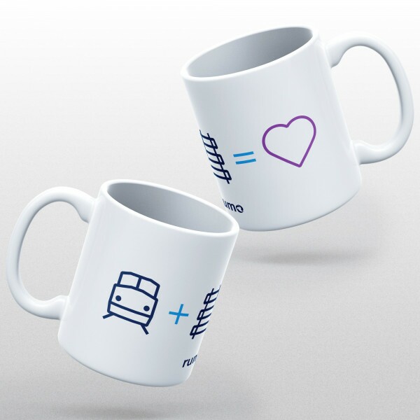 Caneca Rumo Trem + Trilhos