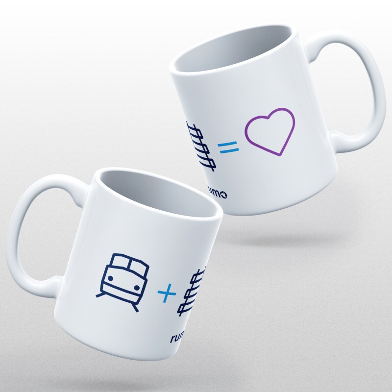 Caneca Rumo Trem + Trilhos