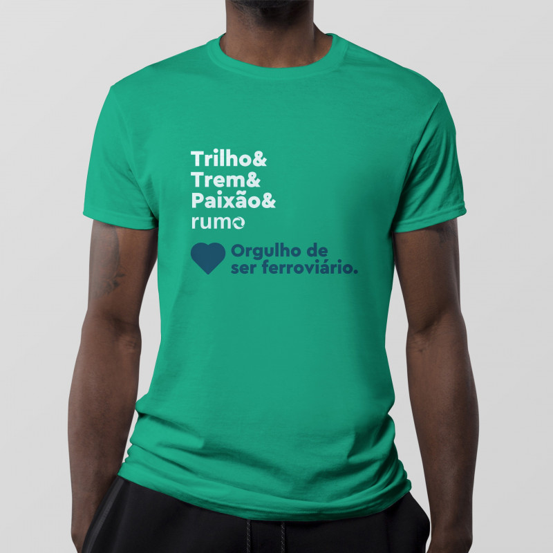 Camiseta Rumo Trilho Trem Paixão Camiseta Rumo Trilho Trem Paixão
