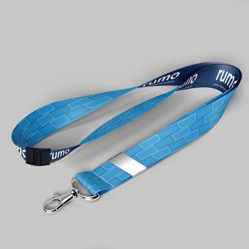 Cordão crachá azul