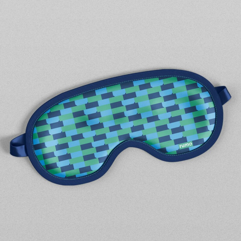 Tapa Olho quadriculado azul e verde Tapa Olho quadriculado azul e verde